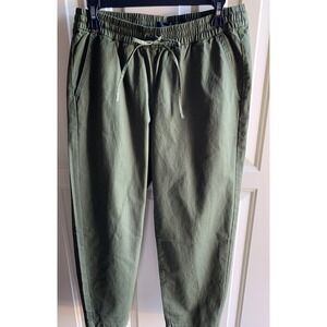 J. Crew Olive‎ Green Pull On Crop Pants Size Small Cotton